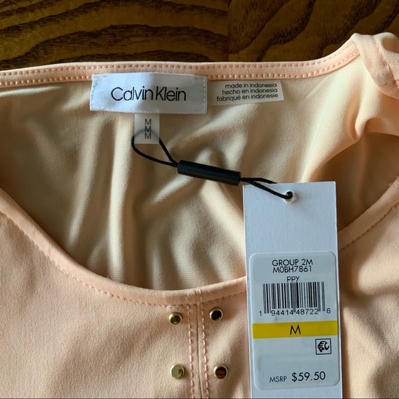 NWT Calvin Klein Peach Top - Picture 5 of 5